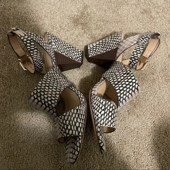 Antonio Melani Snakeskin Sandal Heels - Picture 5 of 12